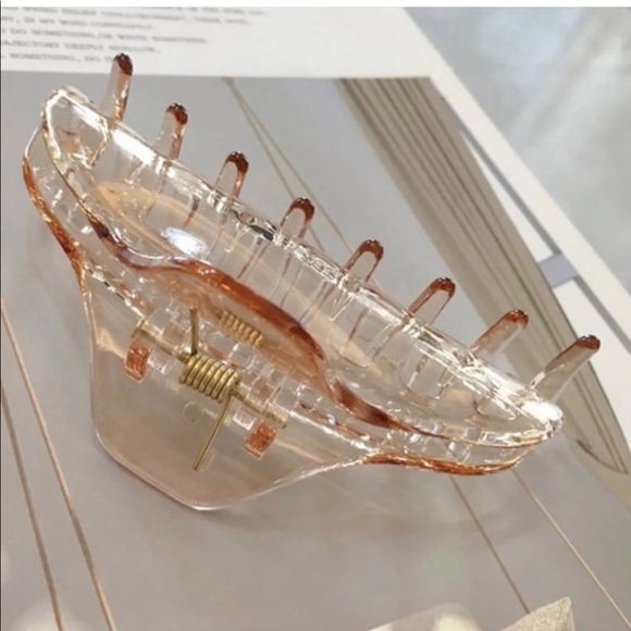 Hair Claw Clip Set of 4 | Minimal Nude Brown Clear - Picture 4 of 4